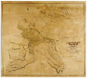 Mapa de Tàrrega del 1851